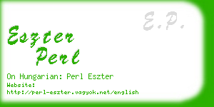 eszter perl business card